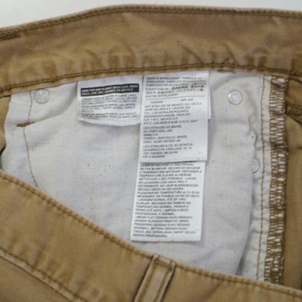 Levi's 514 Staight Fit Tan Denim Mid Rise Jeans 36/31 Tagged‎ 36/32 - Picture 6 of 9